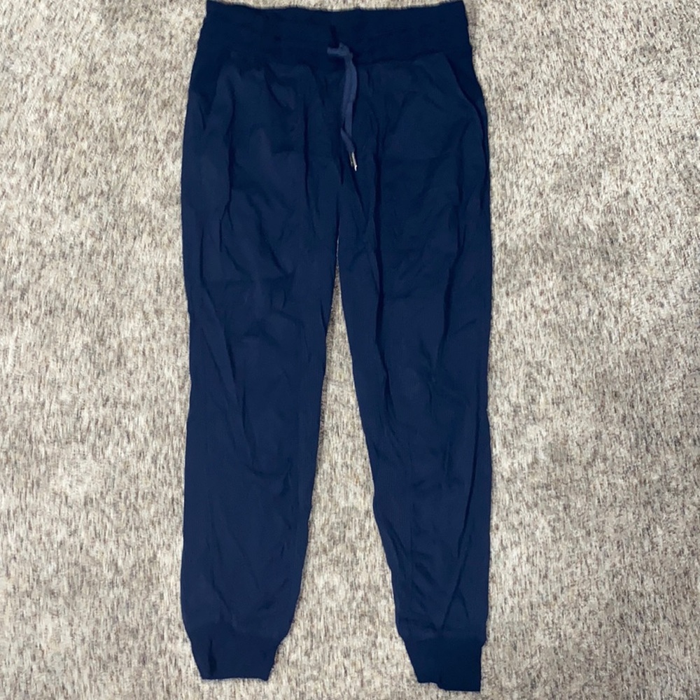Lululemon joggers. Navy blue. Size 10, with strings to tie.